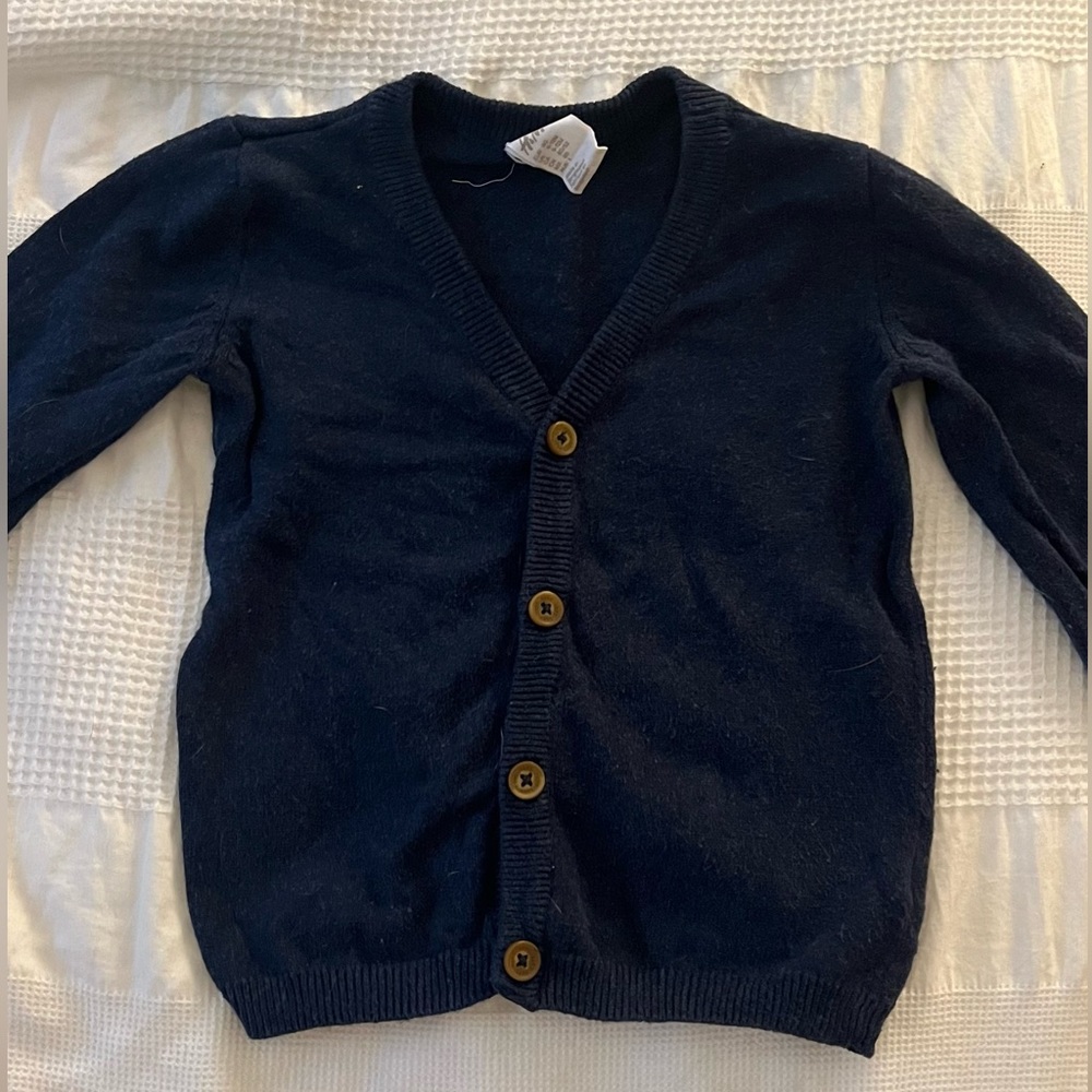 Navy blue H&M cardigan size 9-12 months in great condition